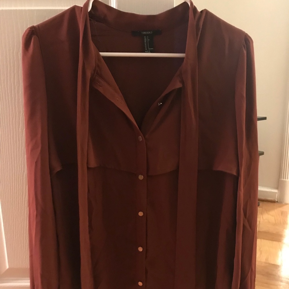 Burnt orange blouse